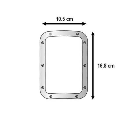 Chrome Gear Shift Knob Trim Rectangle 10.5 x 16.8 cm