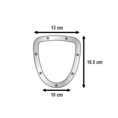 Chrome gear lever surround 13.5 x 16.5 cm