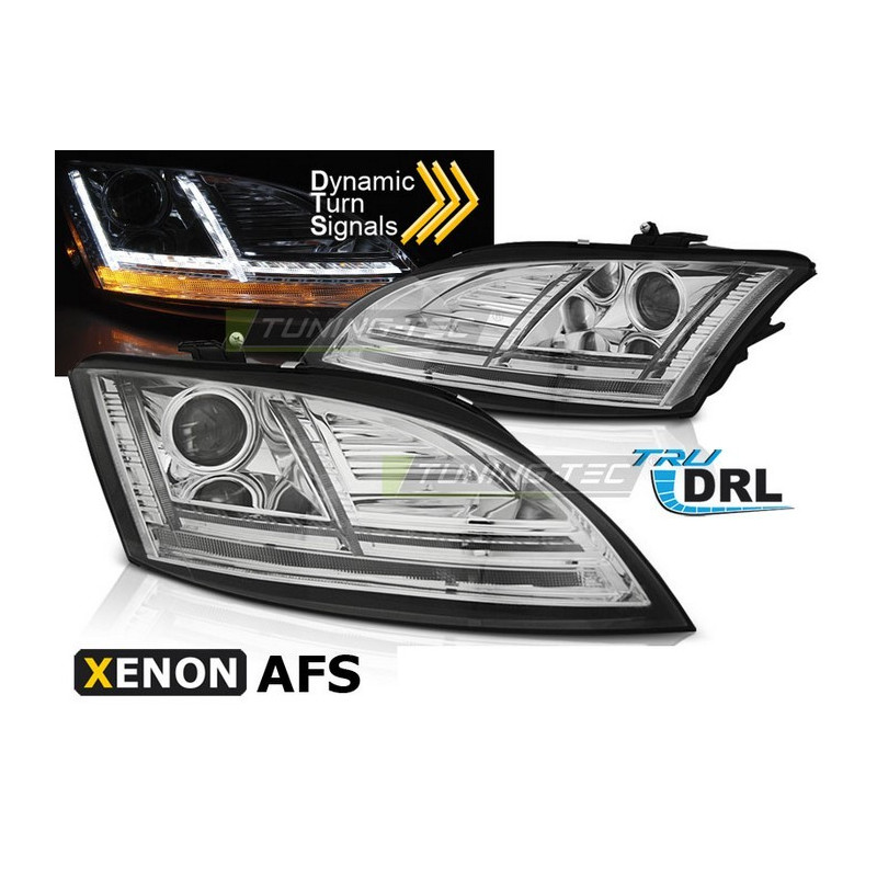 Phares avant Xénon LED DRL chrome SEQ pour Audi TT 10 -14 8J avec AFS