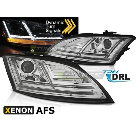 Phares avant Xénon LED DRL chrome SEQ pour Audi TT 10 -14 8J avec AFS