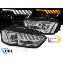 Phares avant Xénon LED Chrome SEQ pour Audi A4 B8 12-15