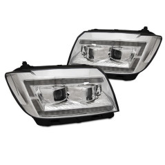 Phares avant Tube light chrome DRL SEQ pour VW Crafter 17-