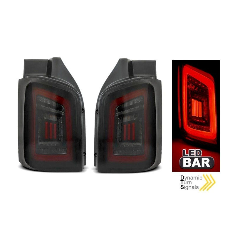 Rückleuchten VW T5 04.03-09 / 10-15 LED BAR getönt/rot LDVWH6