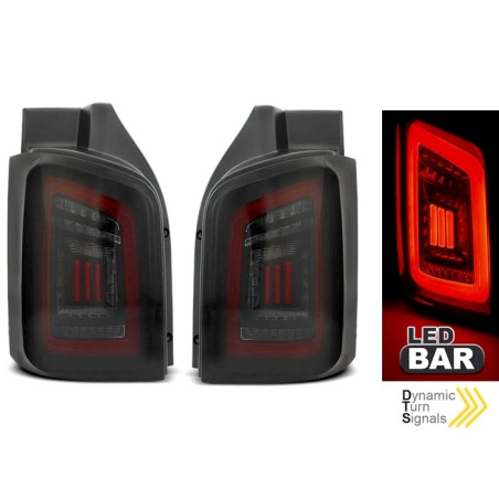 VW T5 04.03-09 / 10-15 LED BAR Rear Lights Smoked/Red LDVWH6 LDVWH6 349,90 €