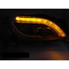 Phares avant LED noir pour Mercedes W166 11-15 LPMED5