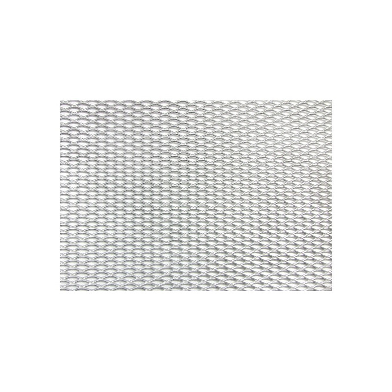 Grille anodisée aluminium noir 100 x 33 cm, maillage 6 x 12 mm