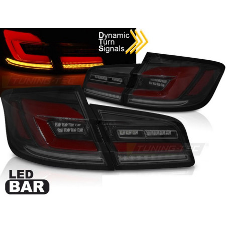 LED BAR SEQ Black/Smoked Tail Lights for BMW F10 10-16