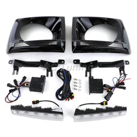 Front light surround with daytime running lights for Mercedes W463