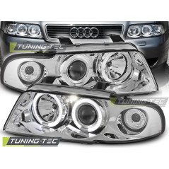 Headlights Angel Eyes Audi A4 11.94-12.98 Chrome