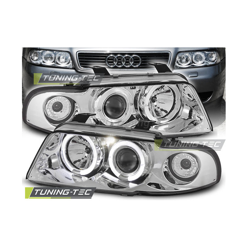 Scheinwerfer Angel Eyes Audi A4 11.94-12.98 Chrom LPAU02