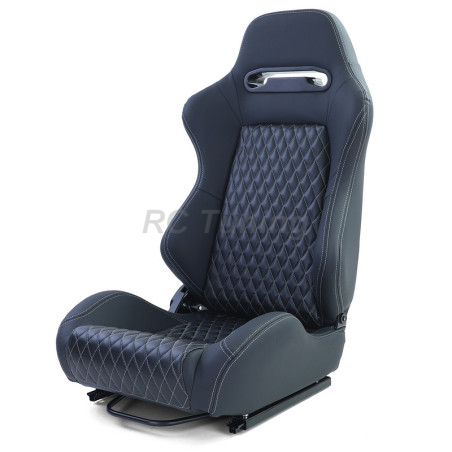 Tenzo-R Semi Bucket Sport Seat Black Leather with Console