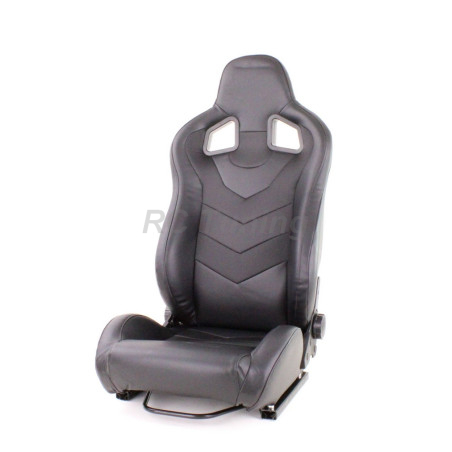 Tenzo-R Race 1 Semi Bucket Sport Seat Black Leather with Console