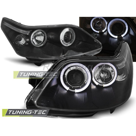 Angel Eyes Front Headlights Citroën C4 04-10 Black