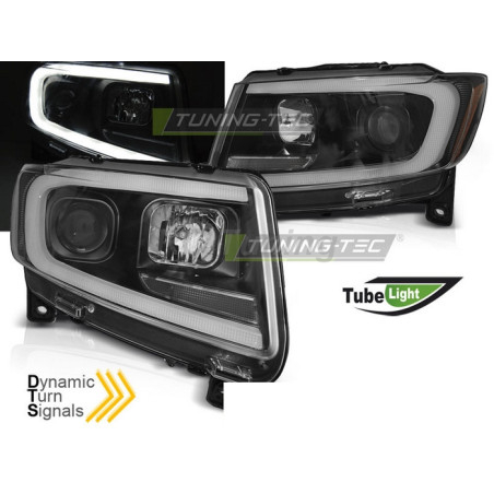 Frontscheinwerfer Tube Light schwarz SEQ für Chrysler Jeep Grand Cherokee 11-13 LPCH32