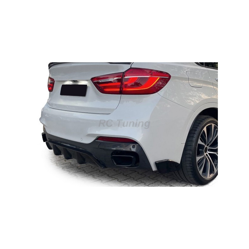 Glänzend schwarzer Diffusor für BMW X6 F16 14-19 CP41341