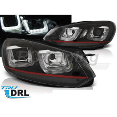 Frontscheinwerfer DRL Typ-U-LED schwarz für VW Golf 6 08-12 LPVWP5