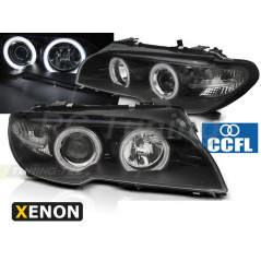 XENON HEADLIGHTS ANGEL EYES CCFL BLACK fits BMW E46 04.03-06 COUPE CABRIO