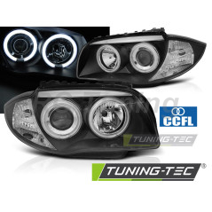 Black CCFL Angel Eyes Headlights for BMW 1 E87/E81/82/88 04-11