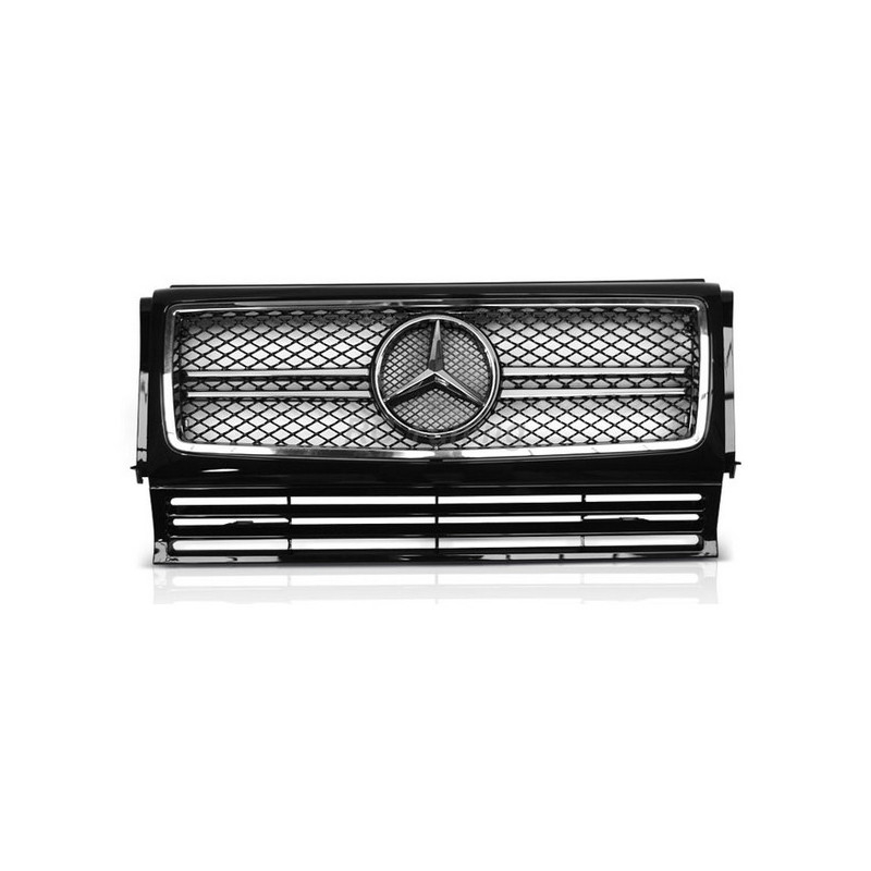 Kühlergrill für Mercedes W463 90-12 schwarz/chrom GRME27