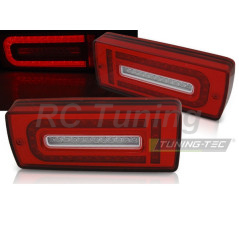 Rot/klare LED-Rückleuchten für Mercedes W463 G-Klasse 90-12 Rot/Weiß LDMED2