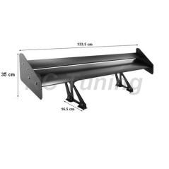 Universell verstellbarer schwarzer Doppelflügel-Heckspoiler aus Aluminium AIL/2DN