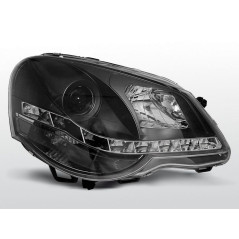 Front Headlights Daylight Volkswagen Polo 9N3 04.05-09 Black