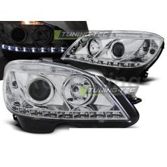 Mercedes W204 07-10 Chrome H7 Daylight Front Headlights