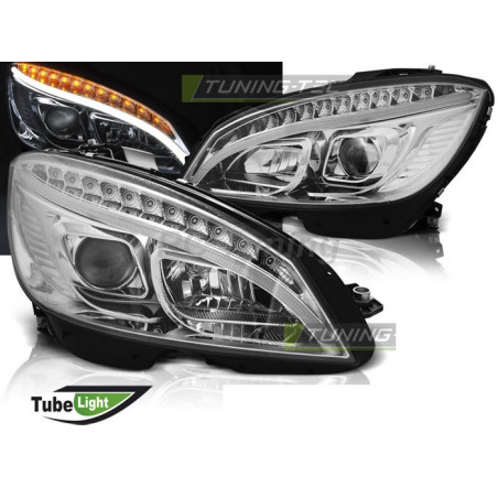 Front Headlights Tube light chrome for Mercedes W204 07-10