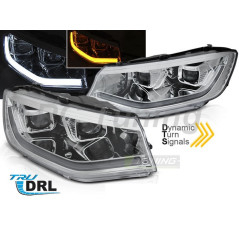 Frontscheinwerfer Tube Light DRL SEQ Chrom für Volkswagen Caddy 20- LPVWV0