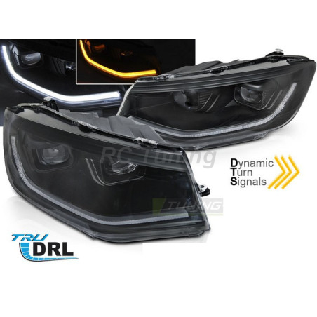 Frontscheinwerfer Tube Light DRL SEQ schwarz für Volkswagen Caddy 20- LPVWV1