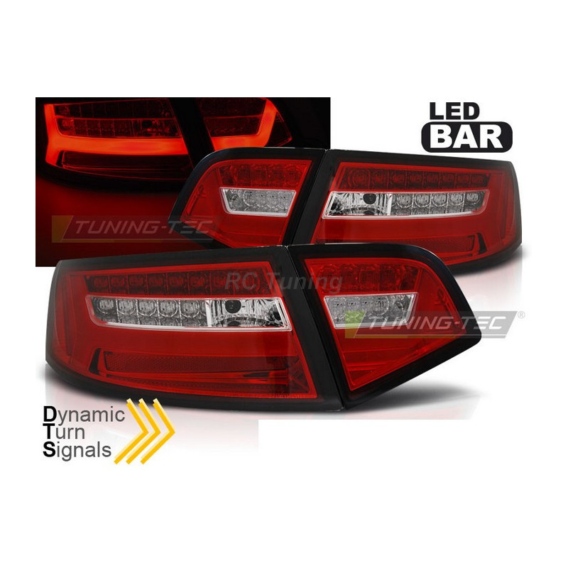 Rückleuchten Led Bar SEQ rot/chrom für Audi AUDI A6 08-11 LDAUF2