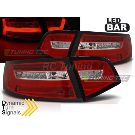 Led Bar SEQ Red/Chrome Tail Lights for Audi AUDI A6 08-11