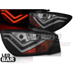 LES BAR Black Rear Lights for Seat Ibiza 6J 3D 06.08-12