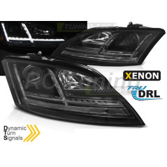 Xenon LED Headlights DRL SEQ Black For AUDI TT 06-10 8J