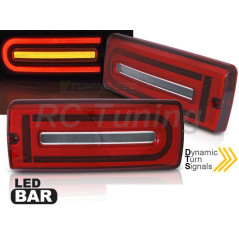 Red/Clear LED Tail Lights for Mercedes W463 G-Class 90-12 Red/White