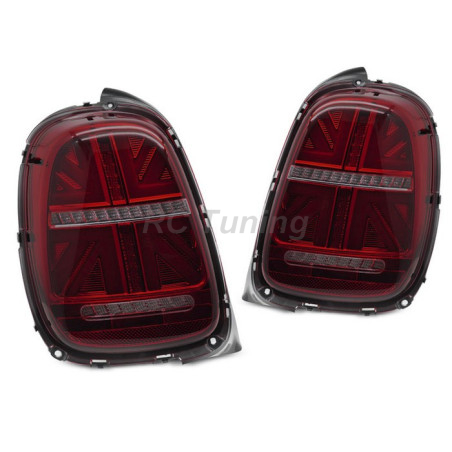 Red/Smoked LED SEQ Tail Lights for Mini Cooper F55-F56-F57 14-17