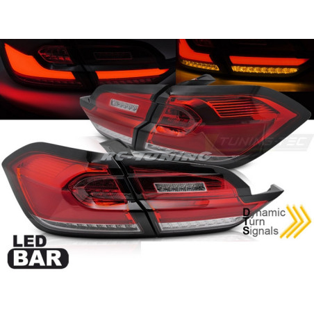 Red LED BAR Tail Lights for Ford Fiesta MK8 17-21