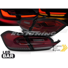 Red/Smoke LED BAR Tail Lights For Ford Fiesta MK8 17-21