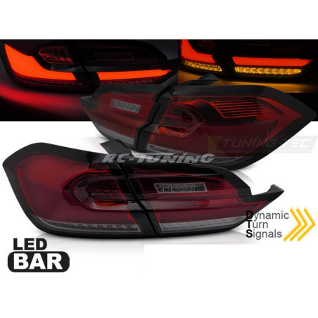 Red/Smoke LED BAR Tail Lights For Ford Fiesta MK8 17-21