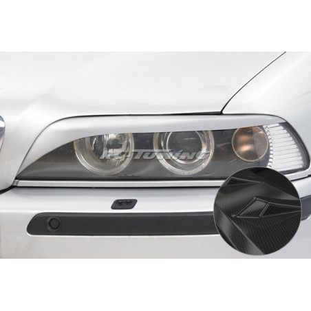 Carbon Look Headlight Eyelids for BMW 5 Series E39 1995-2004