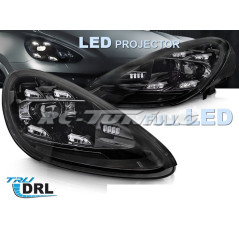 Black LED DRL Front Headlights for Porsche Cayenne 10-15