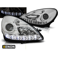 Front Xenon Daylight headlights chrome background for Mercedes R171 SLK 04-11