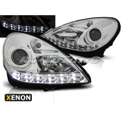 Xenon Daylight Front Headlights Chrome Background for Mercedes R171 SLK 04-11