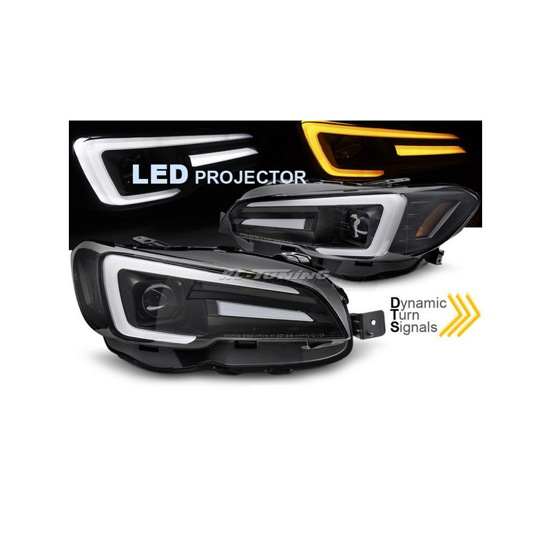 LED-Scheinwerfer DRL schwarzer Hintergrund für Subaru WRX 14-22