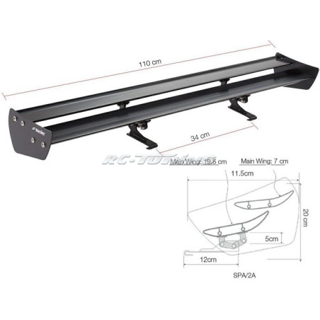 Aluminiumspoiler S-RACING SPA/2A EVOTECH F1