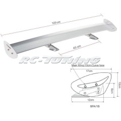 Aluminum Spoiler S-RACING SPA/1B SILVER SKY