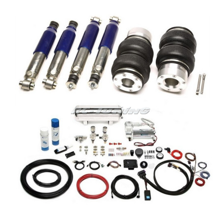 Adjustable air suspension kit with air management for VW Transporter T4