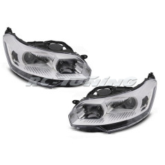 Chrome front headlights for Citroen C5 08-10