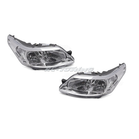 Chrome front headlights for Citroen C4 04-08