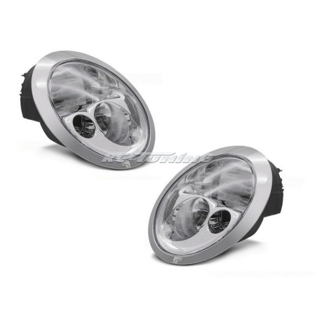 Chrome front headlights for Mini Cooper R50/R53 01-04